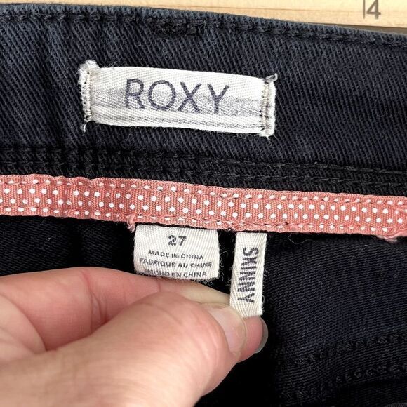 Roxy Womens Black Low-Rise Skinny Jeans‎ Size 27 Stretchy Denim - Picture 10 of 13